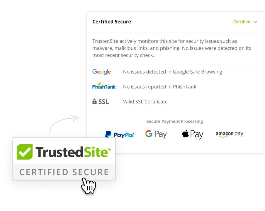 TrustedSite Certification | Shop with confidence.